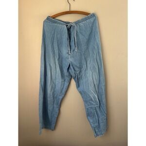 Vintage Studio Cotton Blend Drawstring Waist Casual Pants Womens Small Boho‎